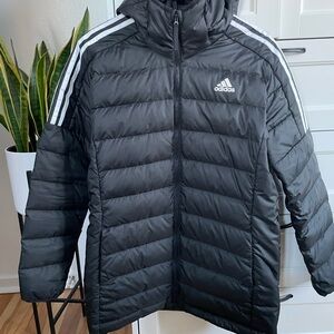 Adidas women’s Black Hooded Puffer Jacket